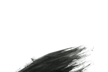 Soyut mürekkep arkaplanı. Mermer tarzı. Beyaz kağıda siyah boya dokusu. Ağ ve oyun tasarımı için duvar kağıdı. Grunge çamur sanatı. Kalem suyunun makro resmi. Koyu Smear