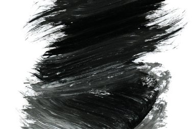 Soyut mürekkep arkaplanı. Mermer tarzı. Beyaz kağıda siyah boya dokusu. Ağ ve oyun tasarımı için duvar kağıdı. Grunge çamur sanatı. Kalem suyunun makro resmi. Koyu Smear