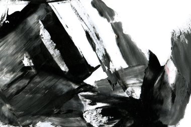 Soyut mürekkep arkaplanı. Mermer tarzı. Beyaz kağıda siyah boya dokusu. Ağ ve oyun tasarımı için duvar kağıdı. Grunge çamur sanatı. Kalem suyunun makro resmi. Koyu Smear