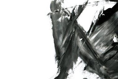 Soyut mürekkep arkaplanı. Mermer tarzı. Beyaz kağıda siyah boya dokusu. Ağ ve oyun tasarımı için duvar kağıdı. Grunge çamur sanatı. Kalem suyunun makro resmi. Koyu Smear