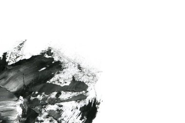 Soyut mürekkep arkaplanı. Mermer tarzı. Beyaz kağıda siyah boya dokusu. Ağ ve oyun tasarımı için duvar kağıdı. Grunge çamur sanatı. Kalem suyunun makro resmi. Koyu Smear