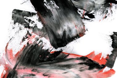 Soyut mürekkep arkaplanı. Mermer tarzı. Beyaz kağıda siyah boya dokusu. Ağ ve oyun tasarımı için duvar kağıdı. Grunge çamur sanatı. Kalem suyunun makro resmi. Koyu Smear