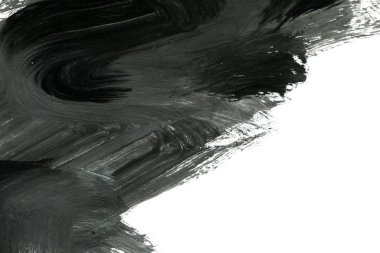 Soyut mürekkep arkaplanı. Mermer tarzı. Beyaz kağıda siyah boya dokusu. Ağ ve oyun tasarımı için duvar kağıdı. Grunge çamur sanatı. Kalem suyunun makro resmi. Koyu Smear
