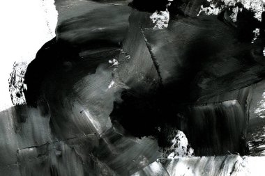 Soyut mürekkep arkaplanı. Mermer tarzı. Beyaz kağıda siyah boya dokusu. Ağ ve oyun tasarımı için duvar kağıdı. Grunge çamur sanatı. Kalem suyunun makro resmi. Koyu Smear