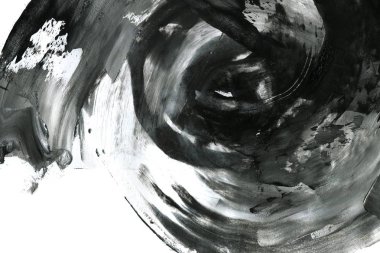 Soyut mürekkep arkaplanı. Mermer tarzı. Beyaz kağıda siyah boya dokusu. Ağ ve oyun tasarımı için duvar kağıdı. Grunge çamur sanatı. Kalem suyunun makro resmi. Koyu Smear