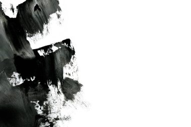 Soyut mürekkep arkaplanı. Mermer tarzı. Beyaz kağıda siyah boya dokusu. Ağ ve oyun tasarımı için duvar kağıdı. Grunge çamur sanatı. Kalem suyunun makro resmi. Koyu Smear