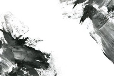 Soyut mürekkep arkaplanı. Mermer tarzı. Beyaz kağıda siyah boya dokusu. Ağ ve oyun tasarımı için duvar kağıdı. Grunge çamur sanatı. Kalem suyunun makro resmi. Koyu Smear