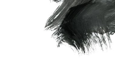 Soyut mürekkep arkaplanı. Mermer tarzı. Beyaz kağıda siyah boya dokusu. Ağ ve oyun tasarımı için duvar kağıdı. Grunge çamur sanatı. Kalem suyunun makro resmi. Koyu Smear