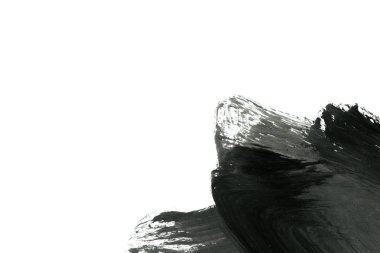 Soyut mürekkep arkaplanı. Mermer tarzı. Beyaz kağıda siyah boya dokusu. Ağ ve oyun tasarımı için duvar kağıdı. Grunge çamur sanatı. Kalem suyunun makro resmi. Koyu Smear