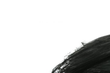 Soyut mürekkep arkaplanı. Mermer tarzı. Beyaz kağıda siyah boya dokusu. Ağ ve oyun tasarımı için duvar kağıdı. Grunge çamur sanatı. Kalem suyunun makro resmi. Koyu Smear