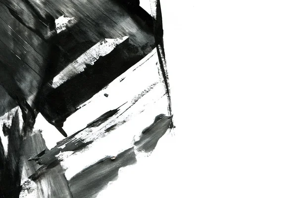 Abstracte Inkt Achtergrond Marmeren Stijl Zwarte Verf Slag Textuur Wit — Stockfoto