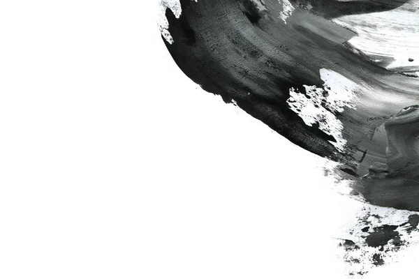 Absztrakt Tinta Háttér Márvány Stílus Fekete Festéklöket Textúra Fehér Papíron — Stock Fotó