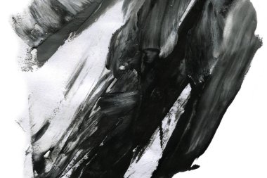 Soyut mürekkep arkaplanı. Mermer tarzı. Beyaz kağıda siyah boya dokusu. Ağ ve oyun tasarımı için duvar kağıdı. Grunge çamur sanatı. Kalem suyunun makro resmi. Koyu Smear