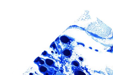 Soyut mürekkep arkaplanı. Mermer tarzı. Beyaz kağıda siyah boya dokusu. Ağ ve oyun tasarımı için duvar kağıdı. Grunge çamur sanatı. Kalem suyunun makro resmi. Koyu Smear