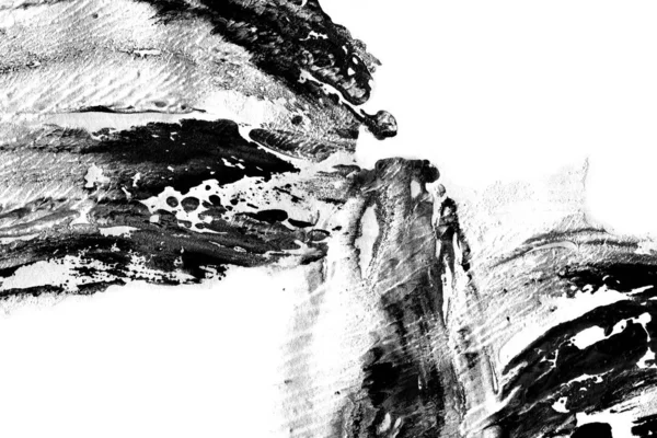 Streszczenie Tła Atramentu Marmurowym Stylu Czarna Farba Białym Papierze Tapeta — Zdjęcie stockowe