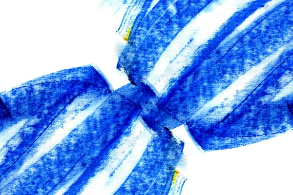 Abstracte Inkt Achtergrond Marmeren Stijl Blauwe Penseelstreek Textuur Wit Papier — Stockfoto