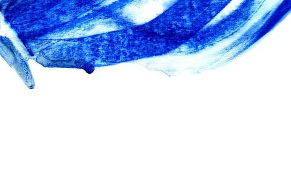 Abstracte Inkt Achtergrond Marmeren Stijl Blauwe Penseelstreek Textuur Wit Papier — Stockfoto