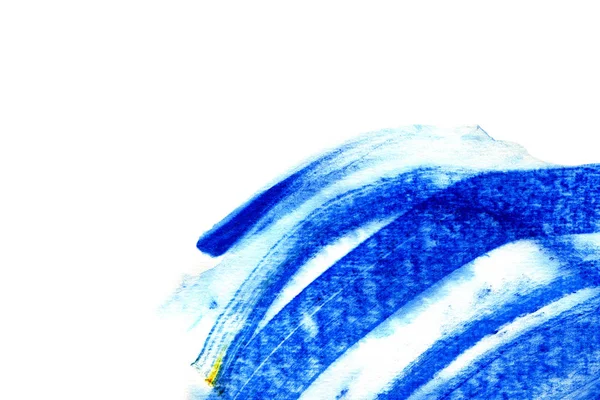 Pozadí Abstraktního Inkoustu Mramorový Styl Textura Modrého Tahu Bílém Papíře — Stock fotografie