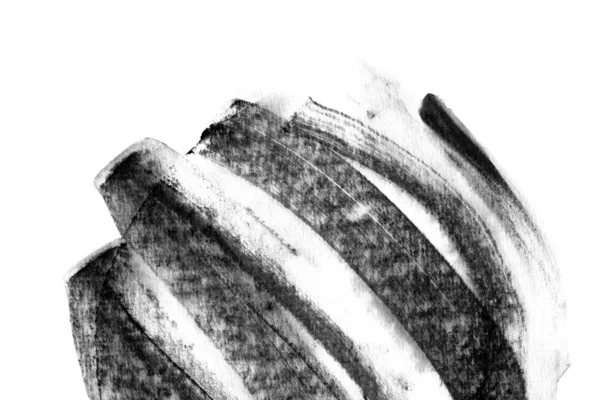 Abstracte Vlekkerig Witte Zwarte Penseelstreken — Stockfoto