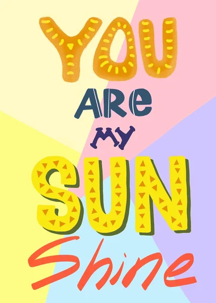 motivation note  banner, Text You are my sun shine