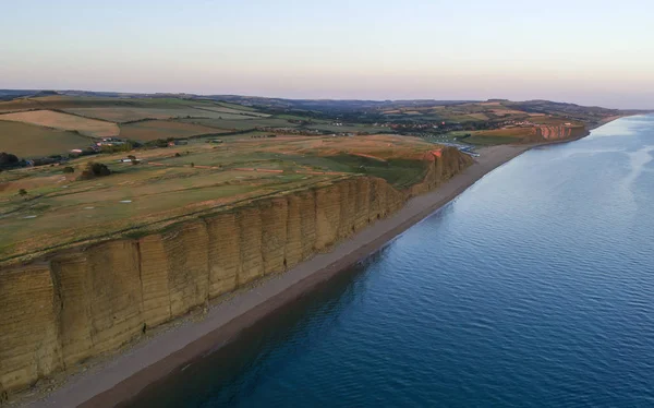 Drohnenbild Des Heißen Strandes Und Der Klippen Der Westbucht Die — Stockfoto