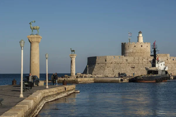 Colossus Monument Rhodes — Stock Photo, Image