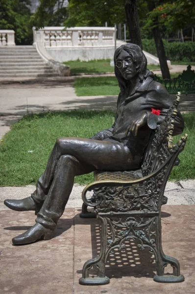 Havana/Küba'da 4 Temmuz 2006 - Lennon Parque Lennon heykeli