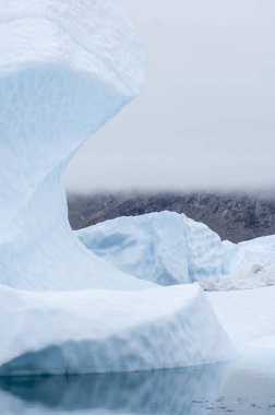 Narsusuaq fiyort Grönland mavi icebergs