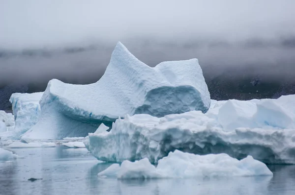 Blue Icebergs Narsusuaq Fjord Greenland — Stock Photo, Image