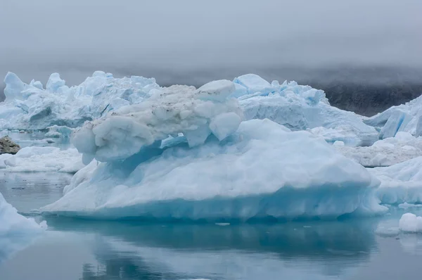 Modré Ledovce Narsusuaq Fjordu Grónsku — Stock fotografie