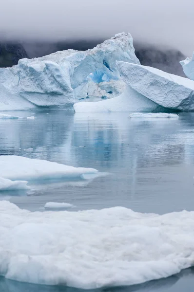 格陵兰 Narsusuaq 峡湾的蓝色冰山 — 图库照片