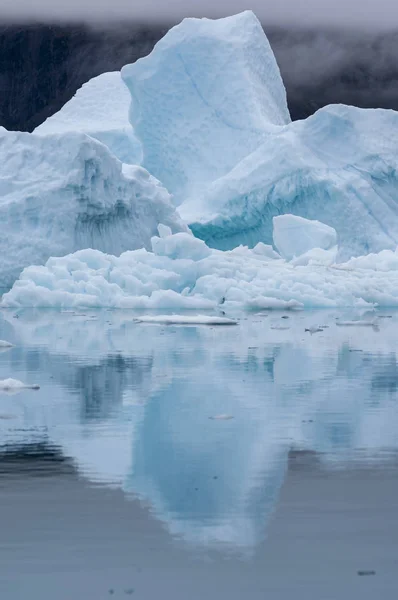 Gli Iceberg Blu Del Fiordo Narsuaq Groenlandia — Foto Stock