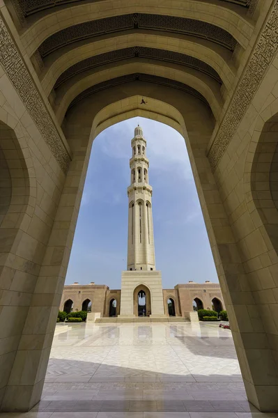 Gran Mezquita Del Sultán Qaboos Principal Palco Culto Mascate Omán — Foto de Stock