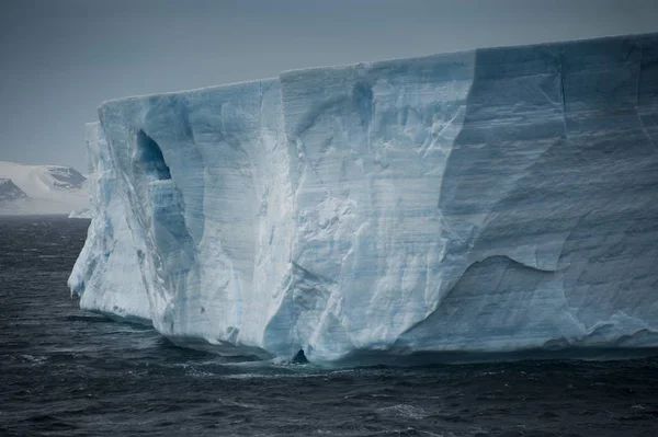 Duże Tabelaryczne Góry Lodowej Antarktyce Dźwięk Antarktyda — Zdjęcie stockowe