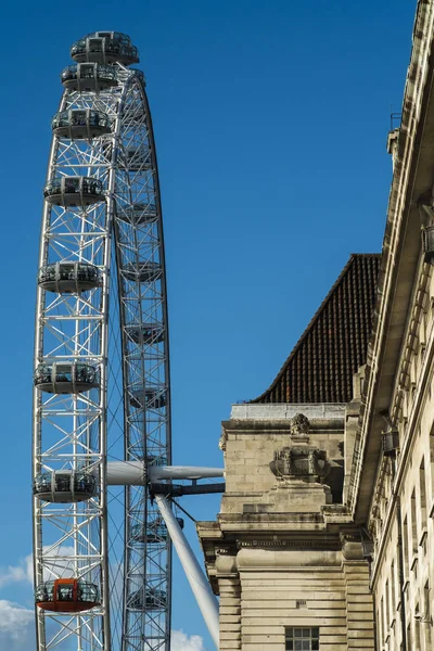 Detalles Del London Eye Con Cielos Azules Profundos —  Fotos de Stock