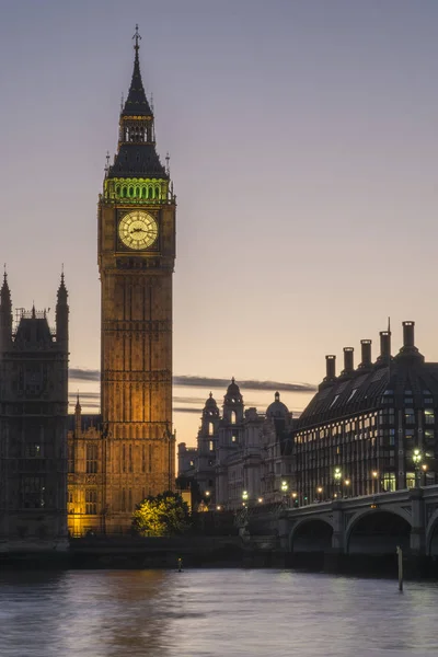 Parlament Und Großer Ben Bei Sonnenuntergang Und Sonnenuntergang Central London — Stockfoto