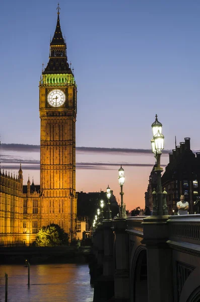 Парламент Биг Бен Закате Закате Центре Лондона — стоковое фото