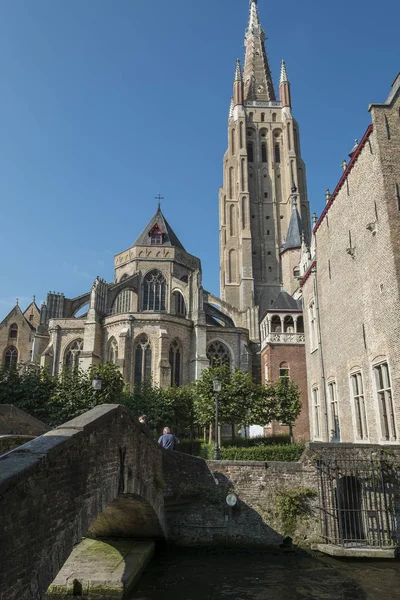 Onze Lieve Vrouw Brugge Igreja Nossa Senhora Bruges Bélgica — Fotografia de Stock