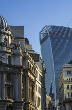 The City bölgesinde modern Londra mimarisi