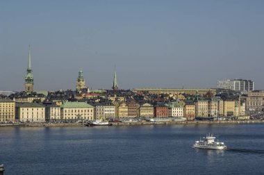 Stockholm/İsveç 6 Mayıs 2006 - Gamla Stan doğru seyir görünümü