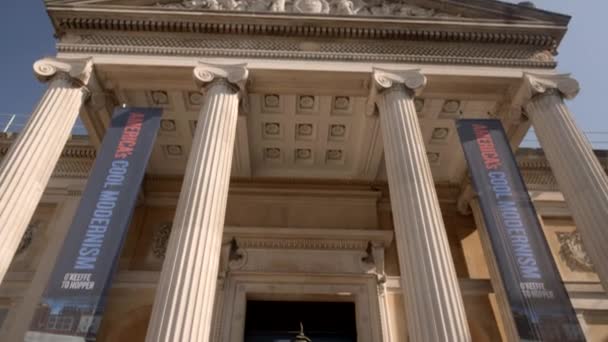 Incline Fachada Museu Ashmolean Oxford — Vídeo de Stock