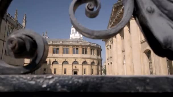 Descender Patio Del Sheldonian Theatre Oxford — Vídeos de Stock