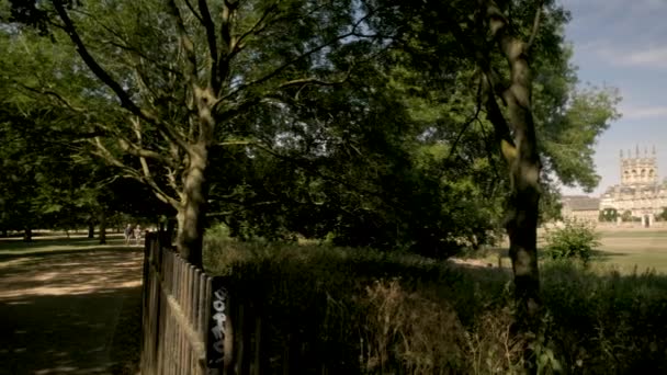 Pan Broad Walk Merton College Oxford — Wideo stockowe