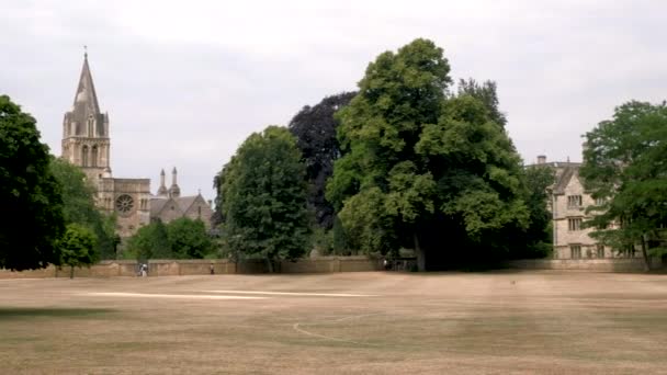 Pan Christ Church Cathedral Merton College Oxford — Stock Video