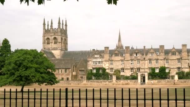 Slajd Kamerą Merton College Oksfordzie — Wideo stockowe