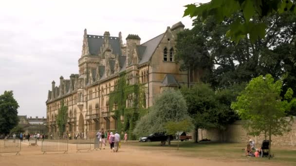 Gevel Van Christ Church College Oxford — Stockvideo