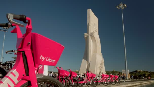 Lissabon Portugal Mei 2019 Statische Clip Van Monument Voor Ontdekkingen — Stockvideo