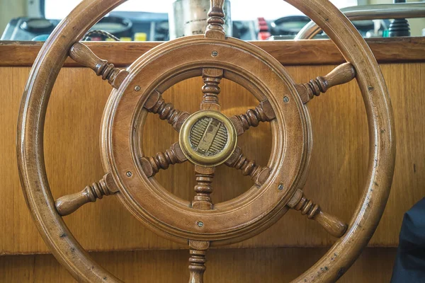 Beautiful ship\'s steering wheel
