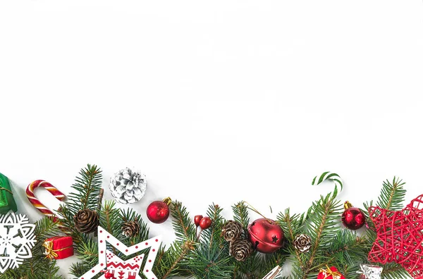 Noel tebrik kartı şablonu. Köknar branc çerçevesi