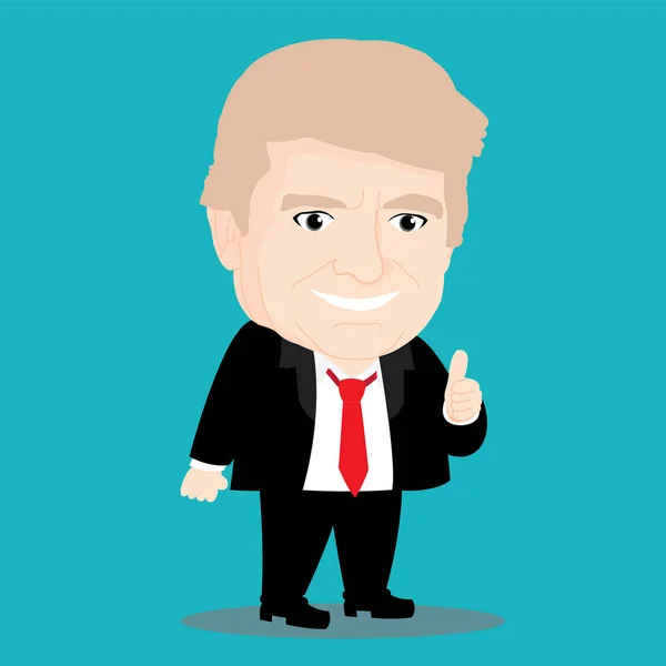 Karakter Van Donald Trump — Stockvector